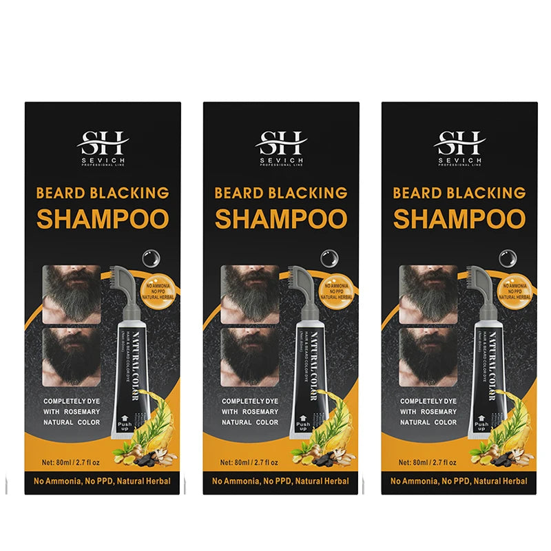 80ml Hair Dye Cream Black Beard Dye Cream For Men