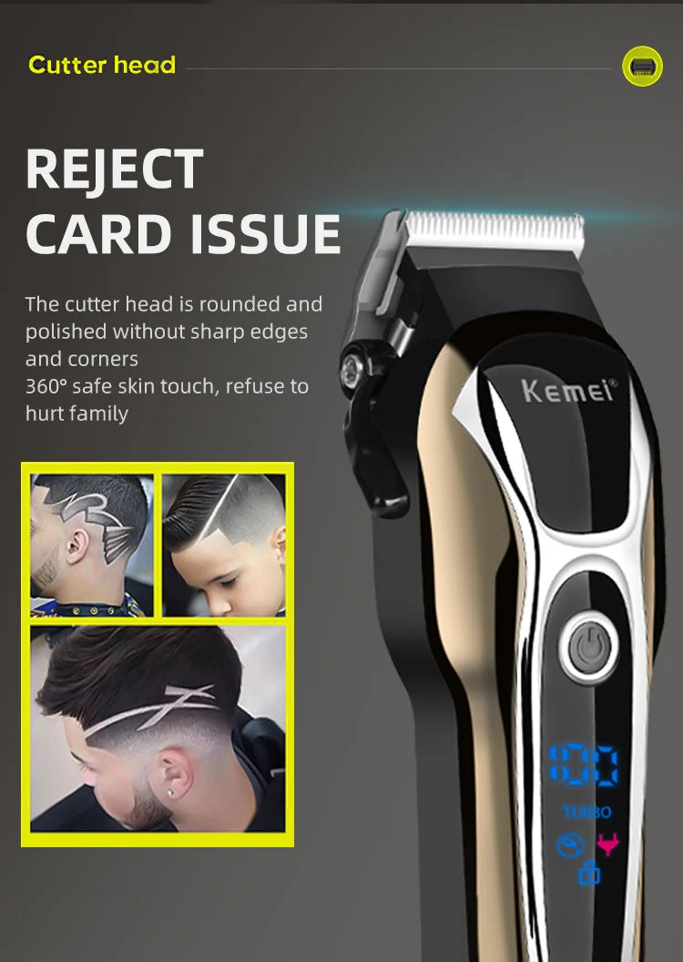Kemei Professional Hair Clipper Rechargeable Trimmer KM-1990