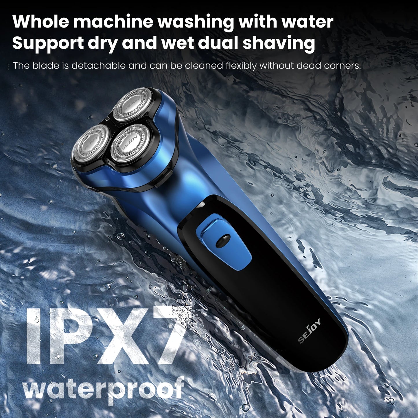Sejoy Electric Razor for Men Waterproof Rechargeable Electric Shavers