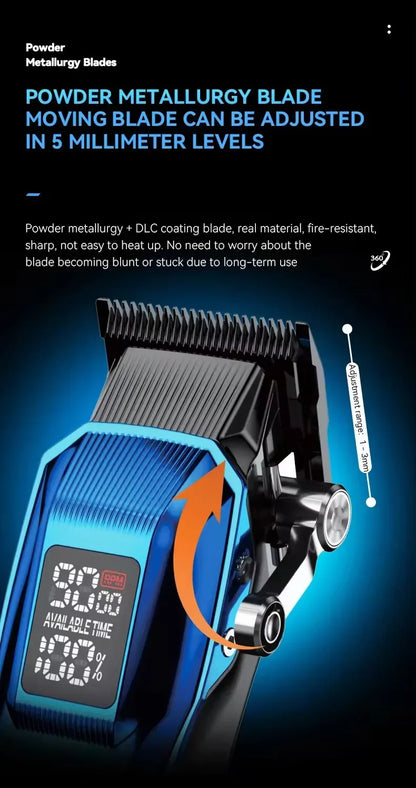 Kemei Hair Trimmer Professional Clippers Brushless Motor 9000 RPM