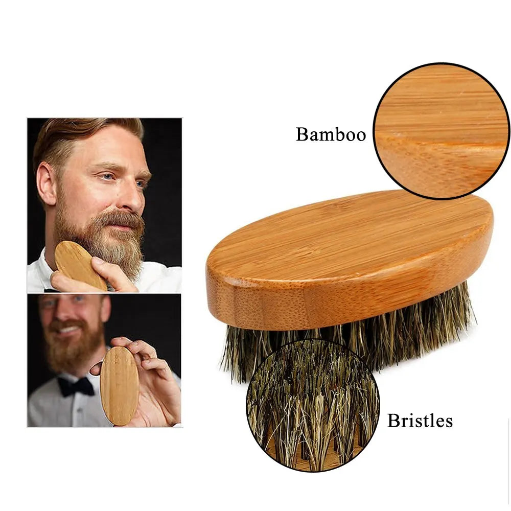 Men's Shaving Brush Set Boar Bristle Portable Barber