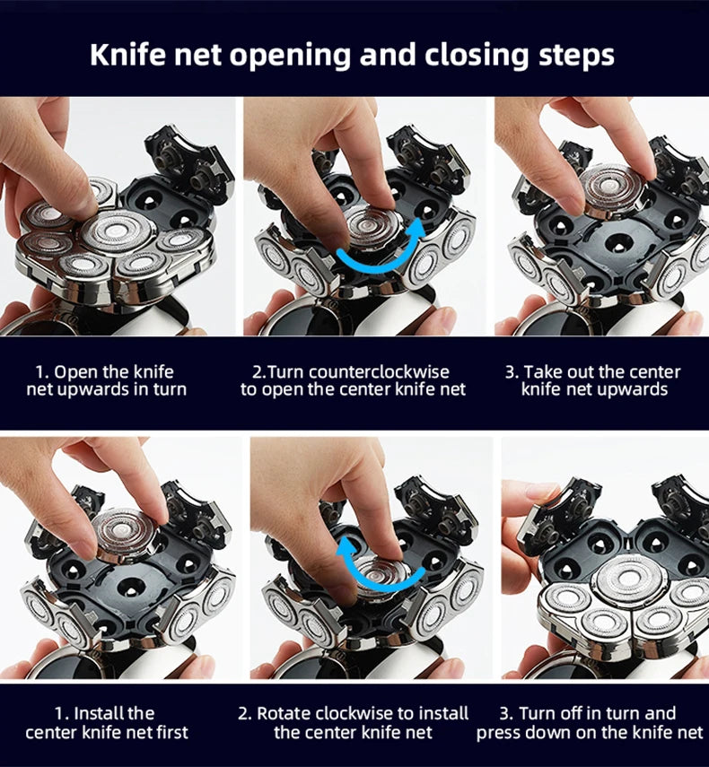 YUNCHi 6 in 1 Grooming Kit Electric Shaver Men's Beard