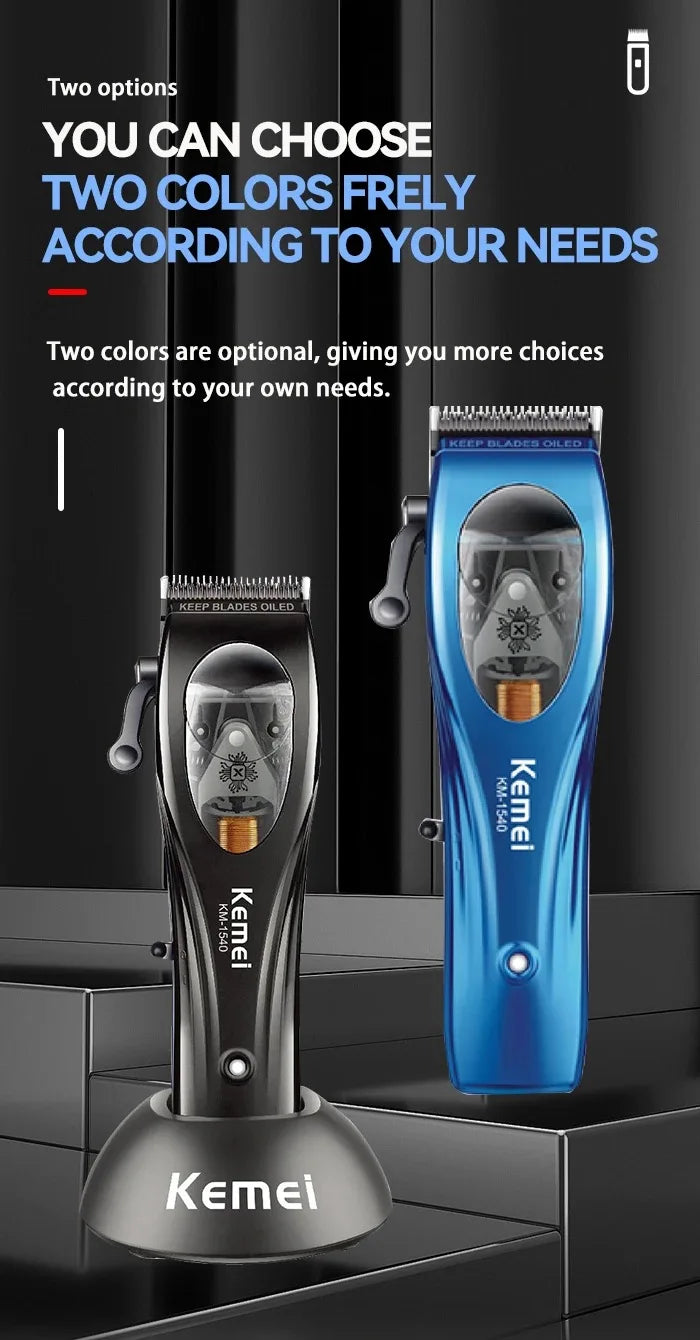 Kemei Professional Barber Cordless Hair Clipper Electric Trimmer