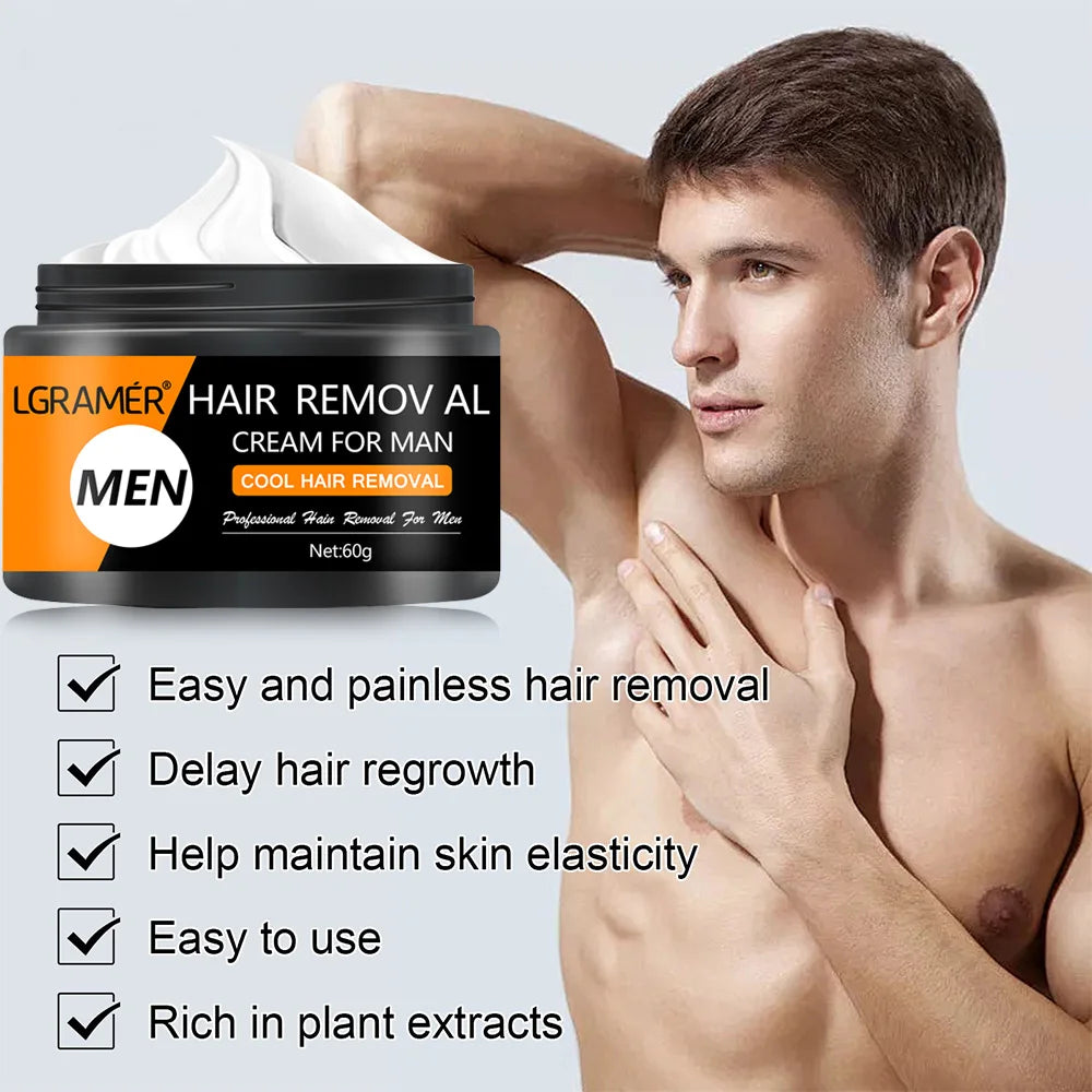 Painless Hair Removal Cream Permanent Hair Remover for Men's
