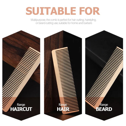 Zinc Alloy Hair Comb Metal Barber Beard Styling Cutting