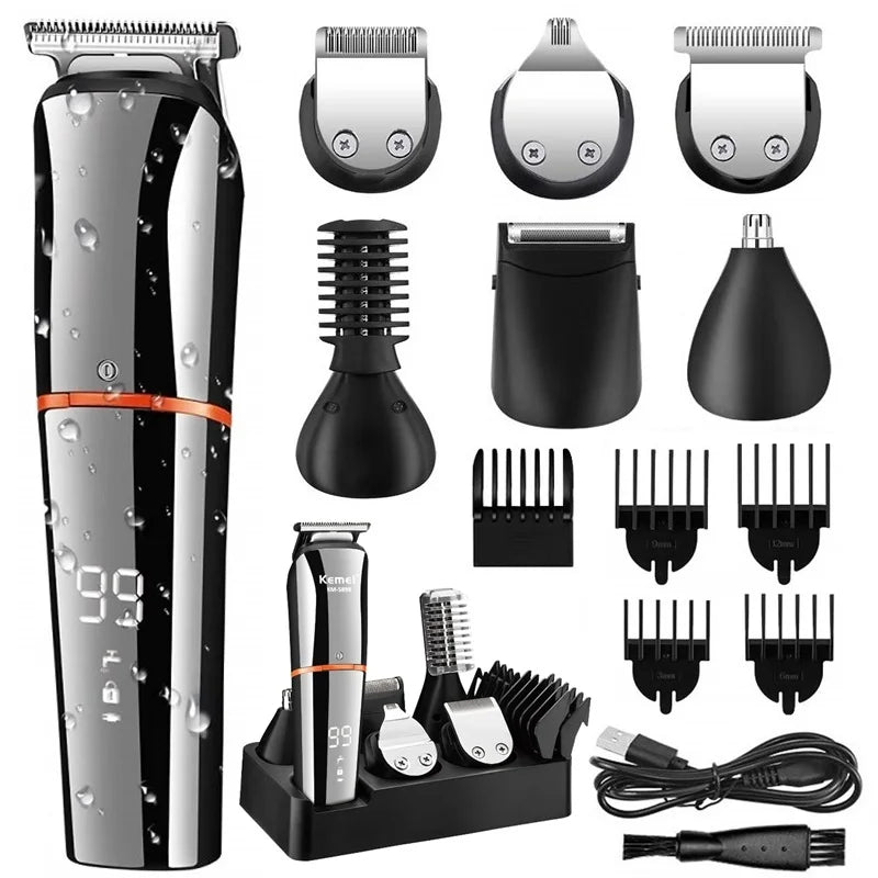 All In One Beard Hair Trimmer For Men Grooming Kit