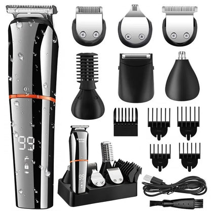 All In One Beard Hair Trimmer For Men Grooming Kit