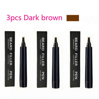 Beard Filling Pen Black/Brown Waterproof Beard Filler Pencil