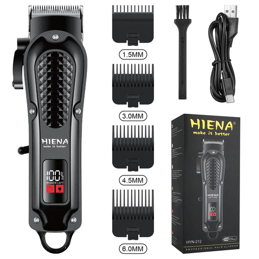 Hiena HYN-212 Electric Hair Clipper UBS Rechargeable Cordless Trimmer
