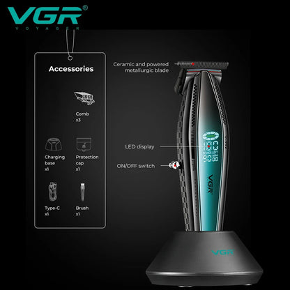 VGR Hair Clipper Professional Hair Cut Machine Electric Clipper