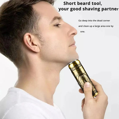 Mini Metal Vintage Electric Shaver for Men Washable Shaver