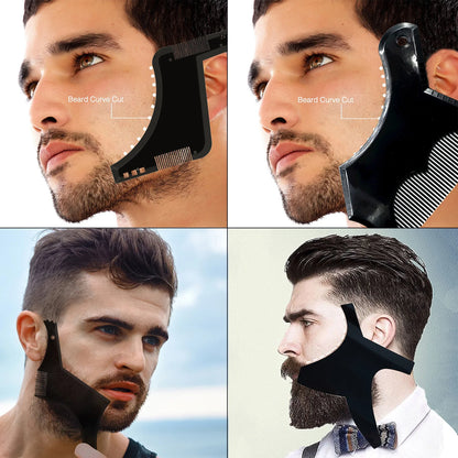 Man Beard Shaping Template Set Salon Beard Stencil Shaper
