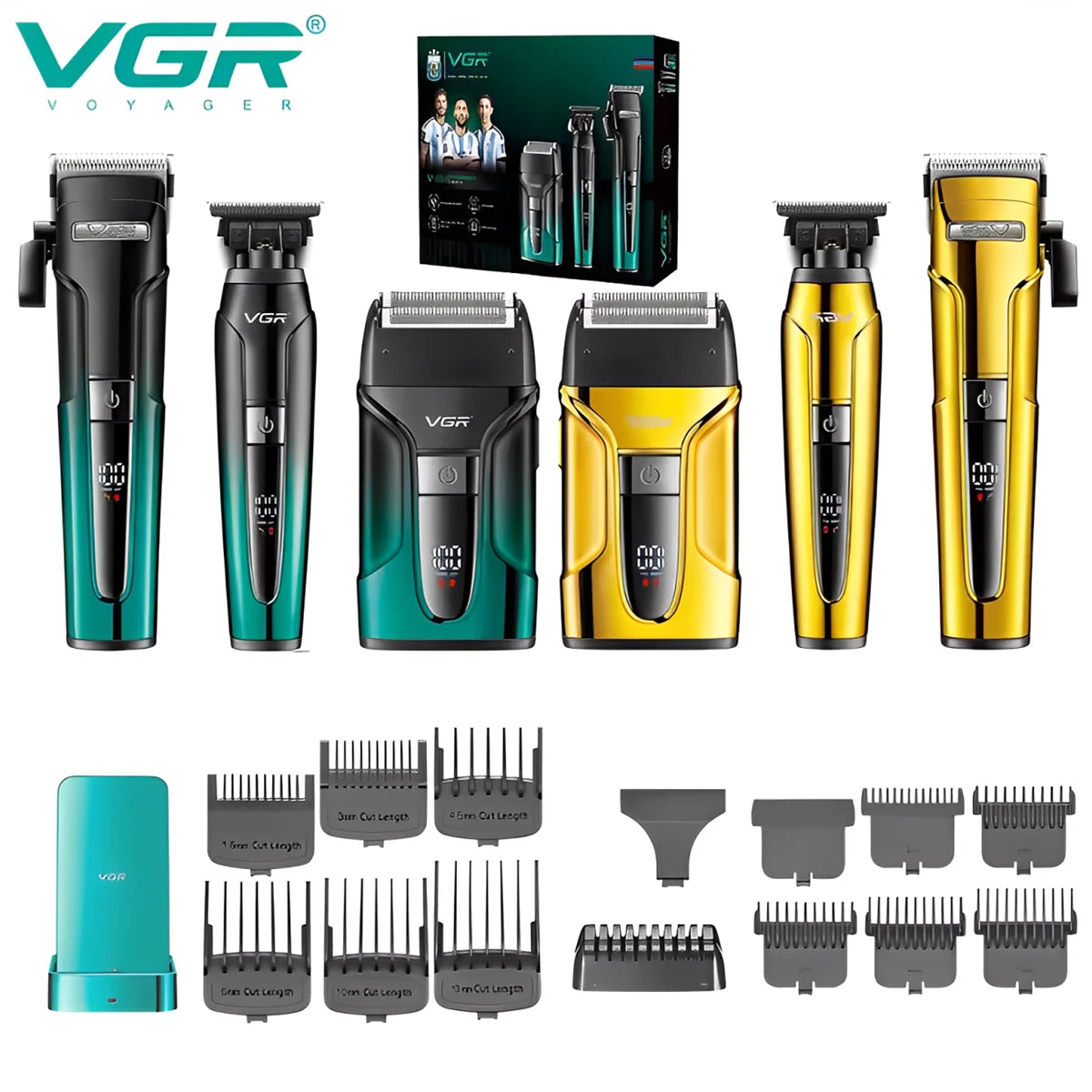 VGR V-694 3-in-1 Hair Trimming Set Professional High end Hair Clipper