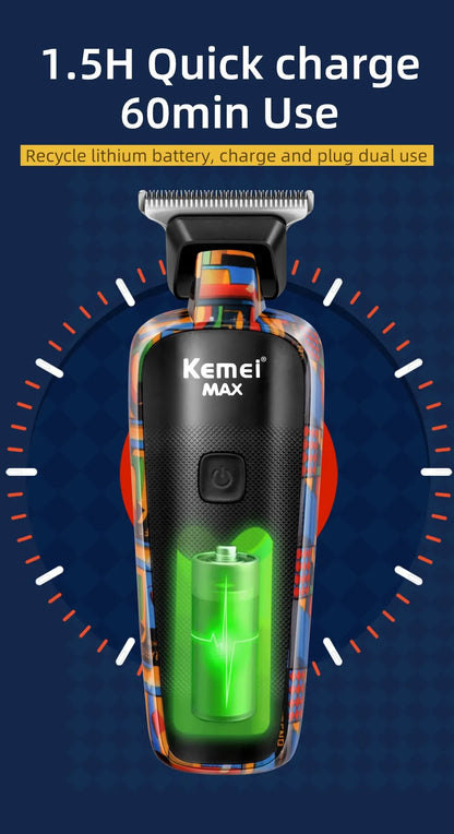 Kemei Digital Display Professional Barber Pusher For Men