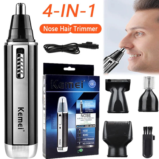 Kemei 4in1 rechargeable nose hair trimmer hair removal