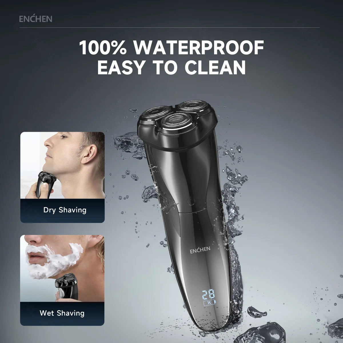 ENCHEN Electric Shaver 3D Blackstone 3 IPX7 Waterproof Razor