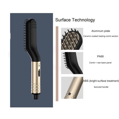 Electric Beard Comb Beard Curly Straight Hair Brush