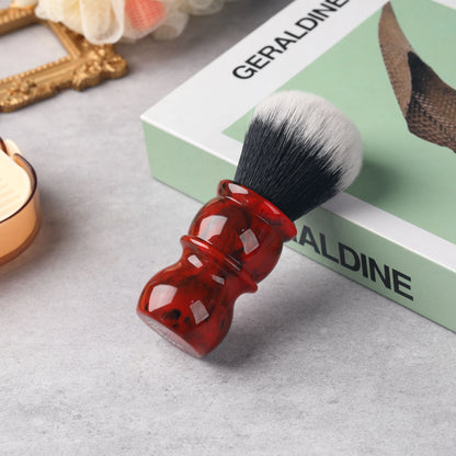 Red Marble Men's Synthetic Hair Beard Brush