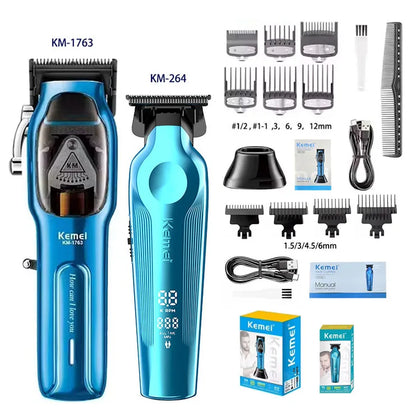 Kemei Hair Clipper Kit for Men Big Power 9000RPM KM-1763 KM-264