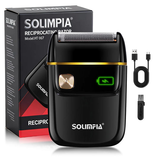Solimpia Portable Mini Electric Shaver for Men Single-Head