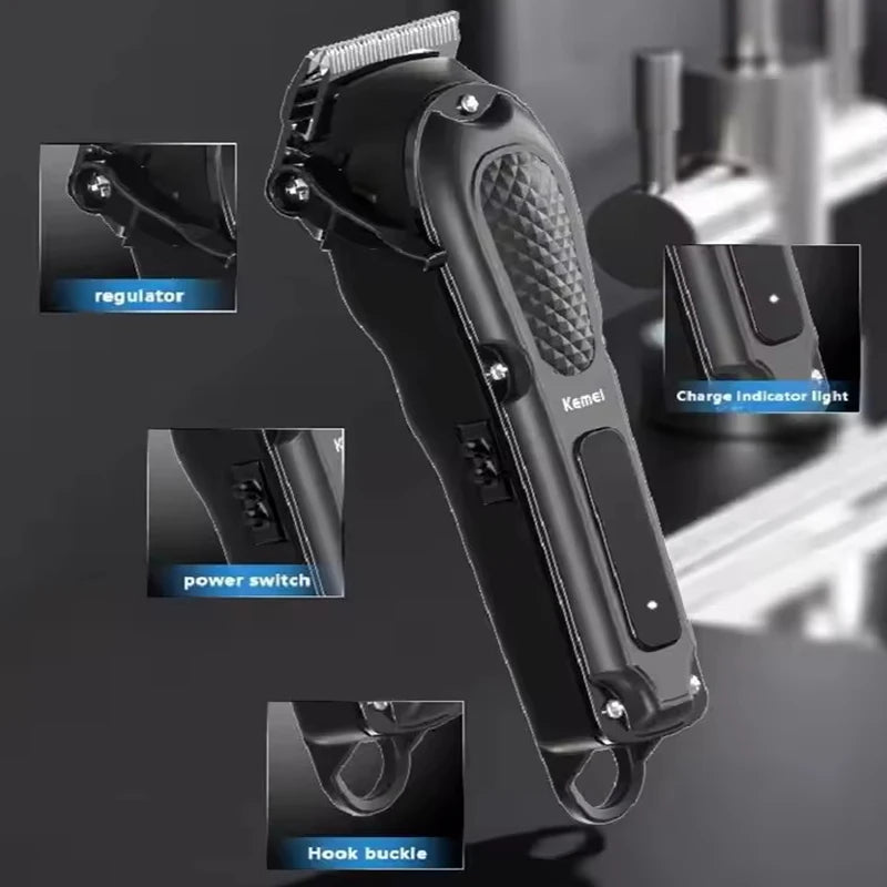 Kemei KM-1071 Electric Hair Clipper UBS Rechargeable Cordless