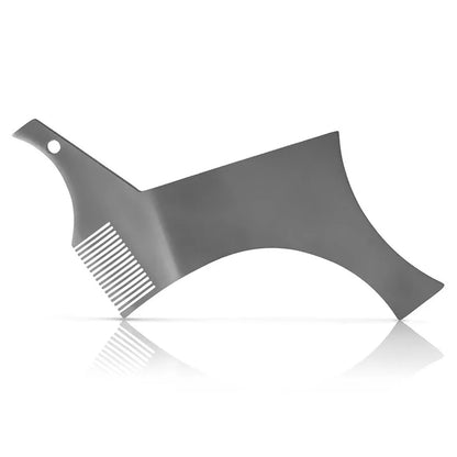 Stainless Steel Beard Stencil Modeling Comb
