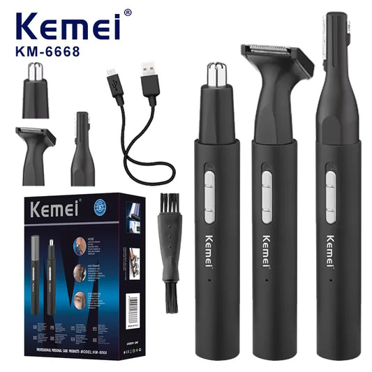 Kemei 6668 All In One Pen Nose Hair Trimmer For Men