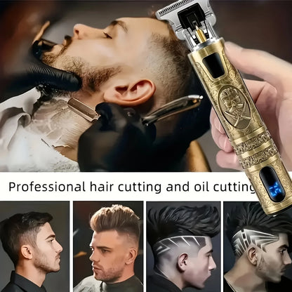 Electric Hair Clipper With LCD Display Oil Head Hair Cutting Machine
