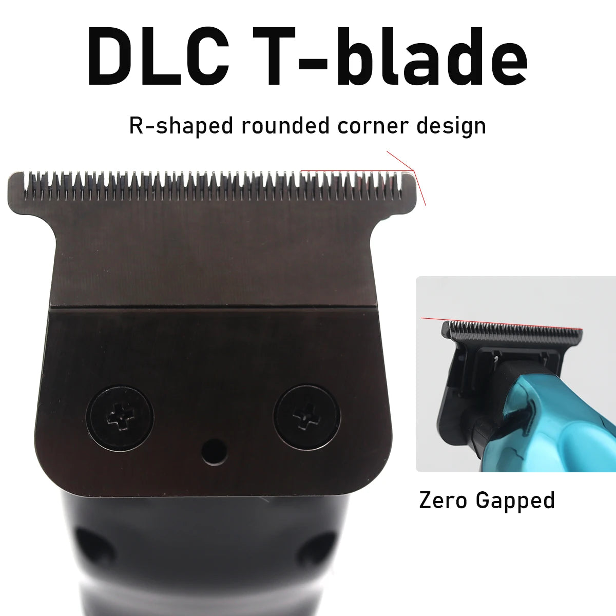 Hair Trimmer for Men Zero Gapped DLC T Blade Oil Head LED Display