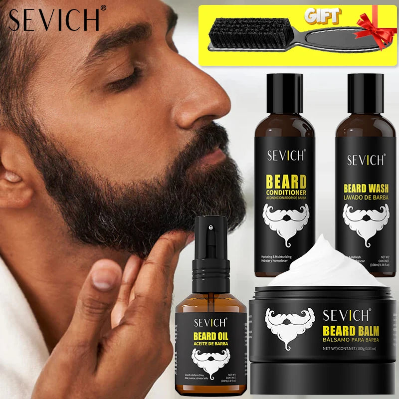 Natural Beard Growth Kit For Men Beard Thickening Care Oil