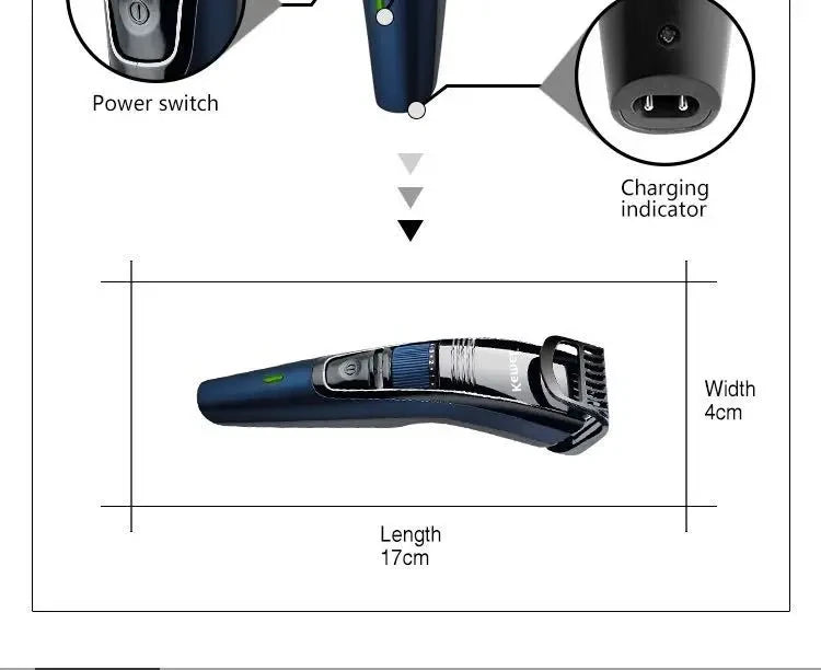 Kemei KM-632 Men Electric Shaver Professional Beard Trimmer