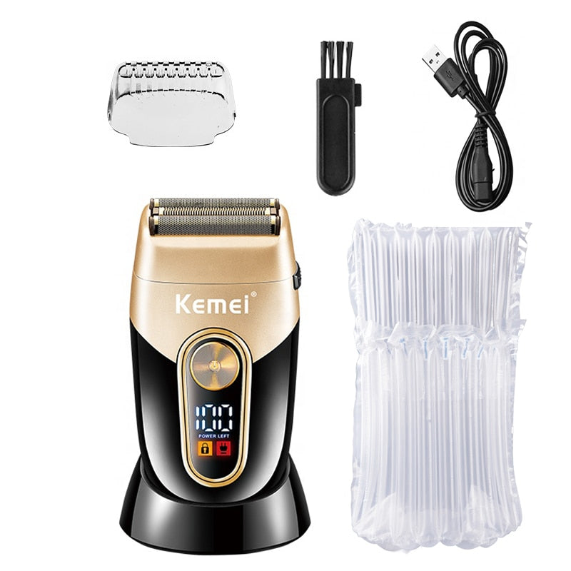 Original Kemei Shaver For Men Washable Beard Electric Shaver Rechargeable