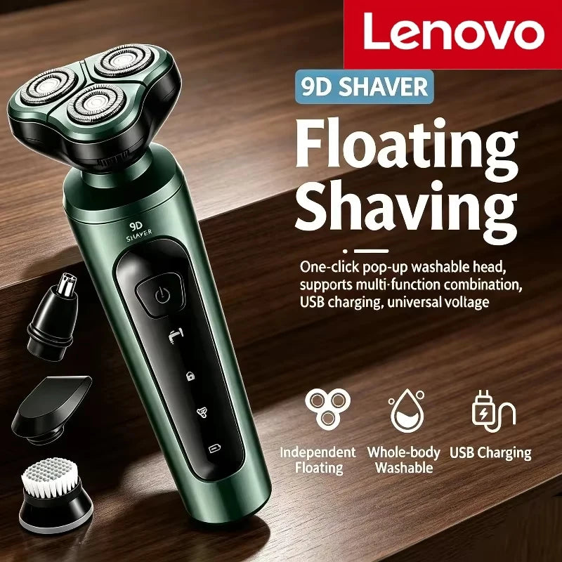 Lenovo Electric Shaver Multi Functional 9D Water Wash High Power