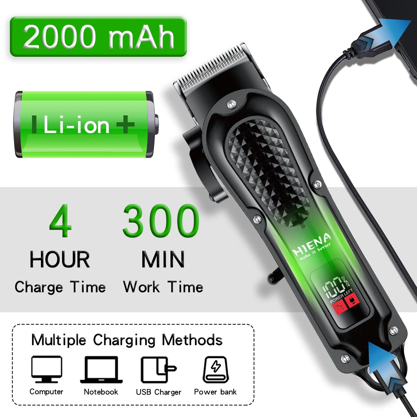 HIENA professional Hair Clipper for Barber shop HYN-212 Electri Trimmers