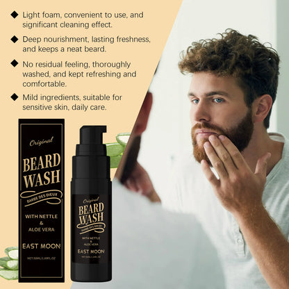 Aloe Repair Beard Wash Soothe After Shave Skin Reduce Skin