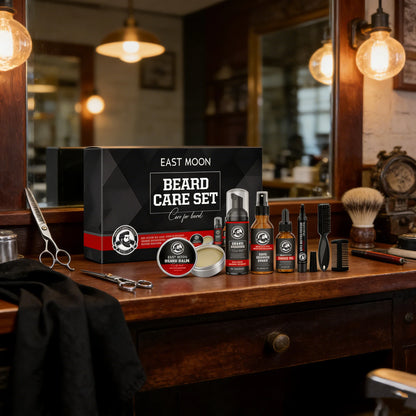 East Moon Men Beard Care Set Deep Nourishing Beard Growth Kit