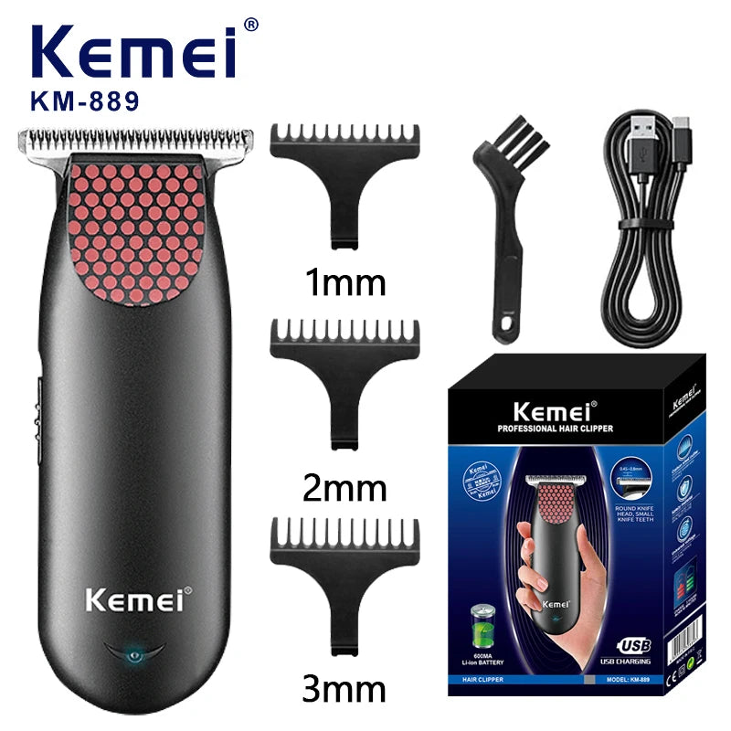 Kemei 889 Professional Pocket Cordless Hair Clipper Kit