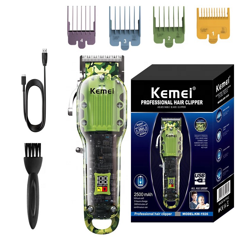 Original Kemei Electric Hair Clipper Rechargeable Hair Trimmer For Men