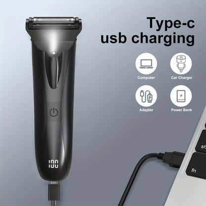 Men's 2-in-1 Body Hair Trimmer & Shaver Dual-Head Grooming