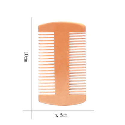Natural Wood Hair Brush Beard Comb with PU Leather Case