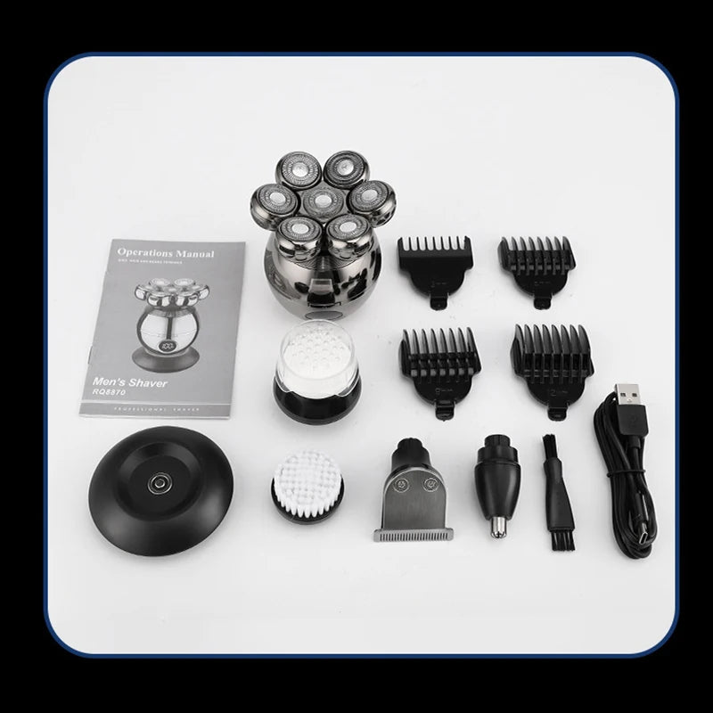 Electric Shaver 7D Floating Cutter Head Base Beard Trimmer