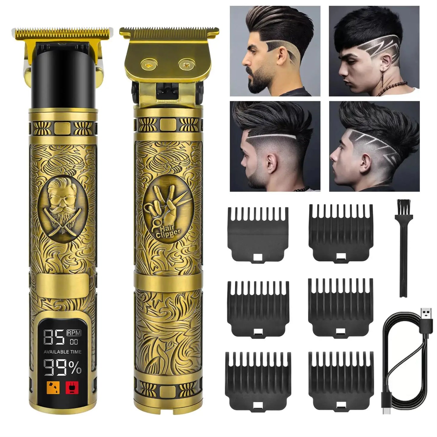 Men's Professional Electric Hair Clipper USB Charging Trimmer