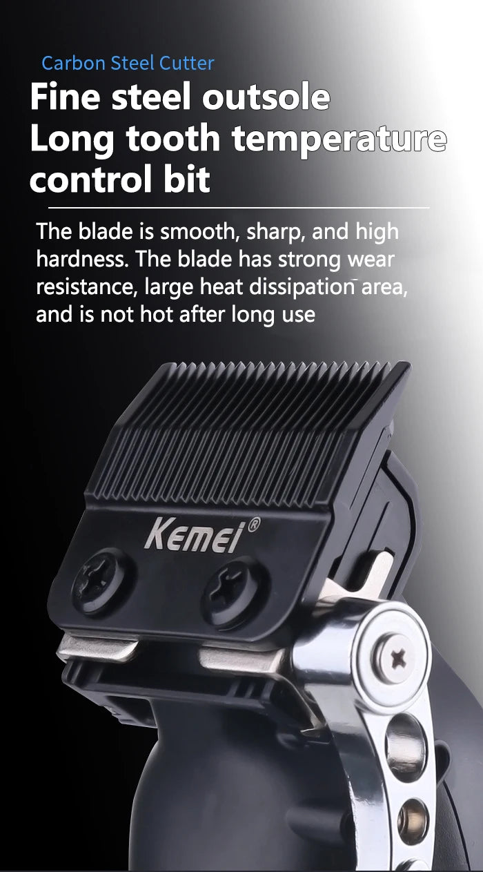 Kemei Professional Hair Clipper For Men Adjustable Hair Trimmer