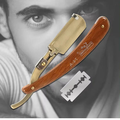 Stainless Steel Folding Shave Knife Handle Beard Straight Razor