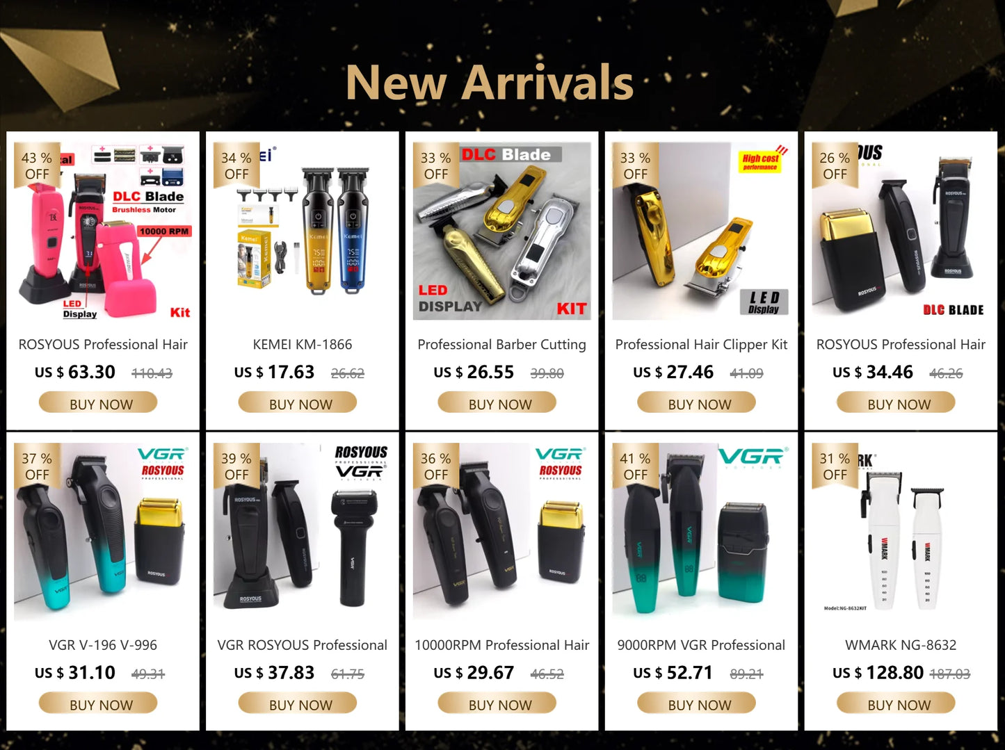 T9 Professional Hair Trimmer Machine Metal Body Stainless Steel