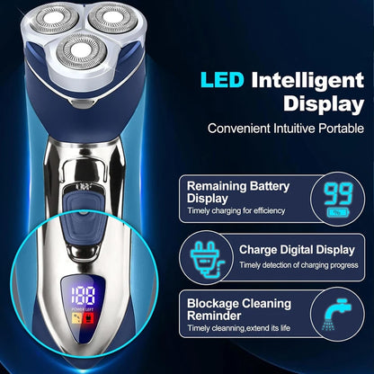 2in1 Men Electric Shaver with 3D Floating Head Shaver