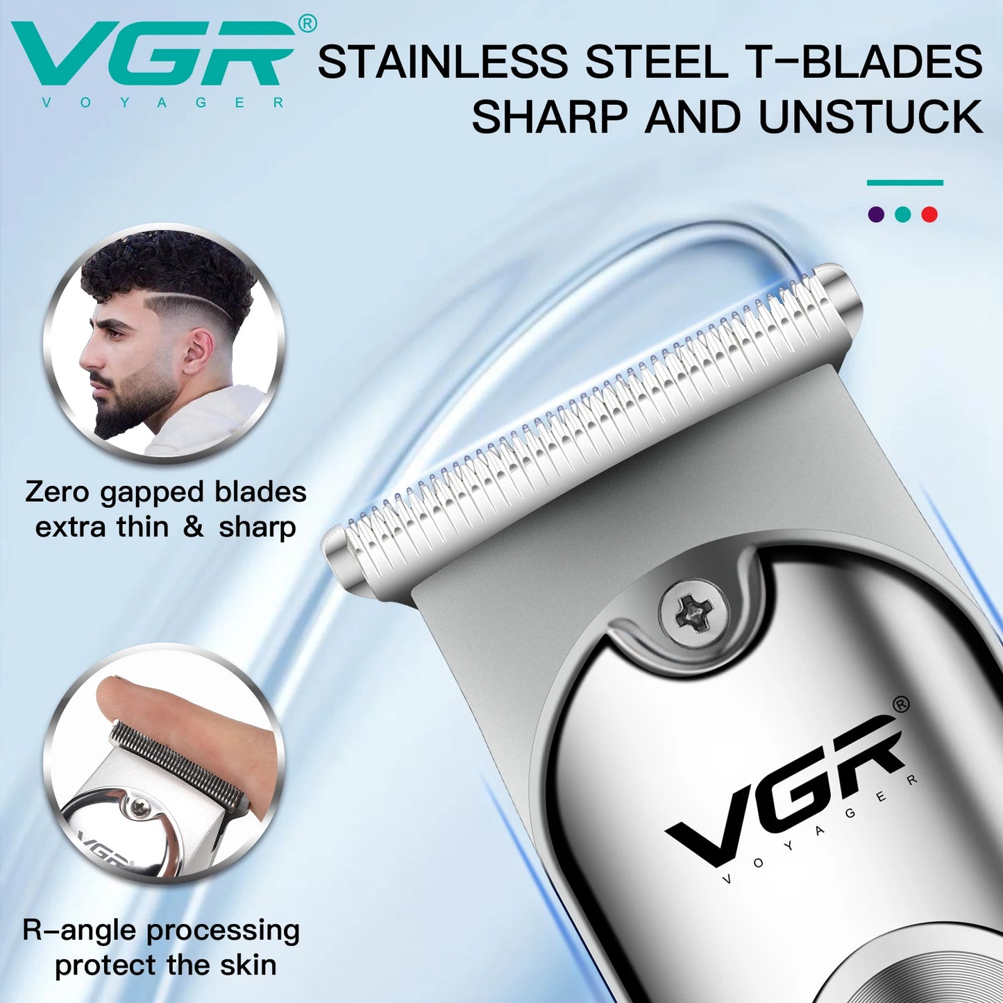 VGR Hair Trimmer Professional Hair Clipper Wireless Hair Cutting V-071