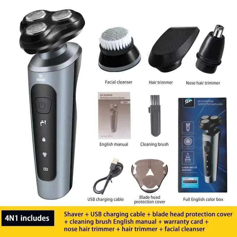 Lenovo Electric Shaver Multi Functional 9D Water Wash High Power