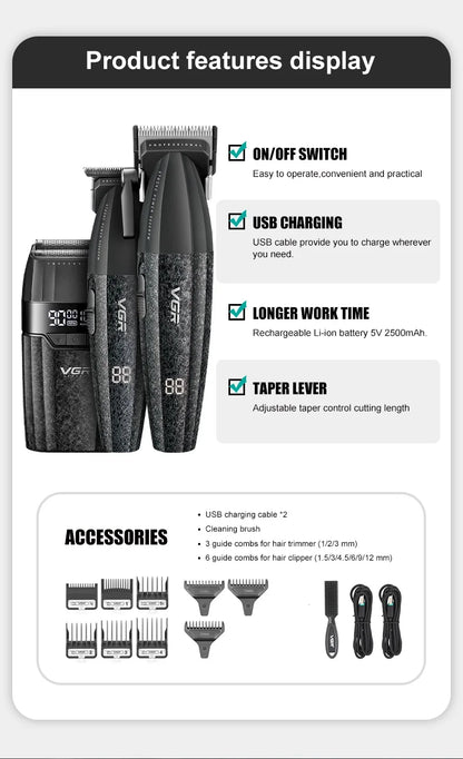 VGR Hair Trimmer Professional Hair Cutting Machine Shaver V-640 S3