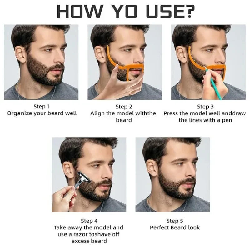 1pc High Quality Practical Plastic Men's Beard Shaping Shaper